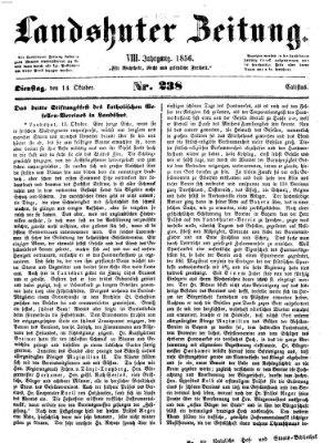 Landshuter Zeitung Dienstag 14. Oktober 1856