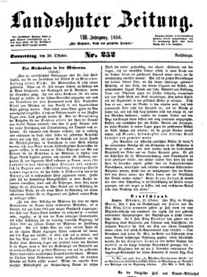 Landshuter Zeitung Donnerstag 30. Oktober 1856