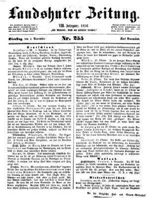 Landshuter Zeitung Dienstag 4. November 1856