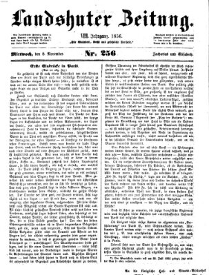 Landshuter Zeitung Mittwoch 5. November 1856