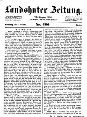 Landshuter Zeitung Sonntag 9. November 1856