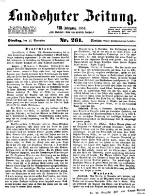 Landshuter Zeitung Dienstag 11. November 1856