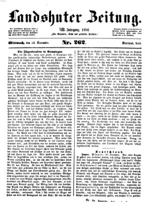 Landshuter Zeitung Mittwoch 12. November 1856