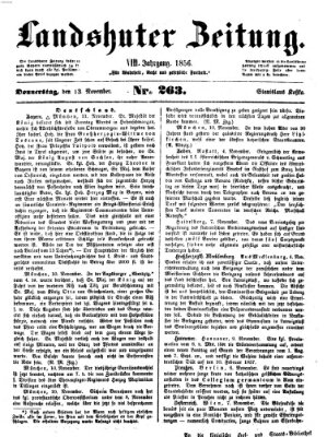 Landshuter Zeitung Donnerstag 13. November 1856