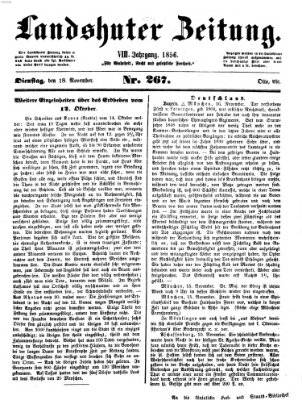 Landshuter Zeitung Dienstag 18. November 1856