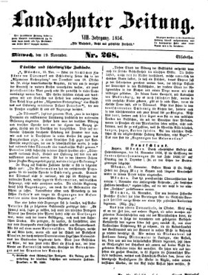 Landshuter Zeitung Mittwoch 19. November 1856