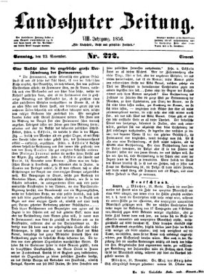 Landshuter Zeitung Sonntag 23. November 1856