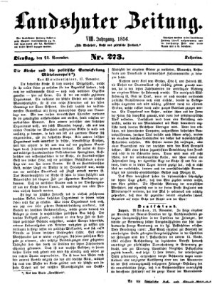 Landshuter Zeitung Dienstag 25. November 1856