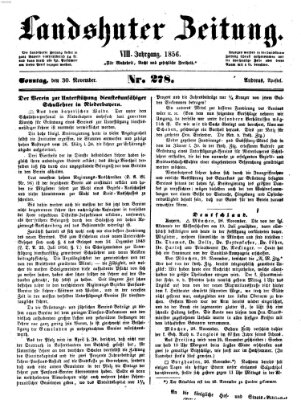 Landshuter Zeitung Sonntag 30. November 1856