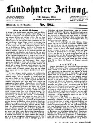 Landshuter Zeitung Mittwoch 10. Dezember 1856