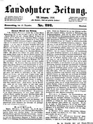 Landshuter Zeitung Donnerstag 18. Dezember 1856