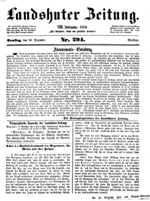 Landshuter Zeitung Samstag 20. Dezember 1856