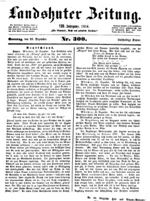 Landshuter Zeitung Sonntag 28. Dezember 1856