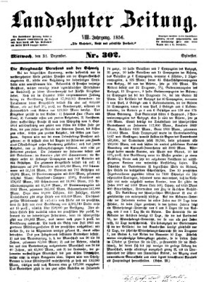 Landshuter Zeitung Mittwoch 31. Dezember 1856