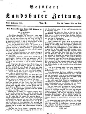 Landshuter Zeitung Montag 14. Januar 1856