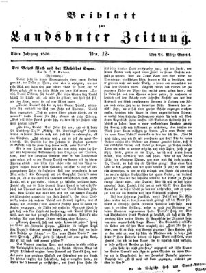 Landshuter Zeitung Montag 24. März 1856