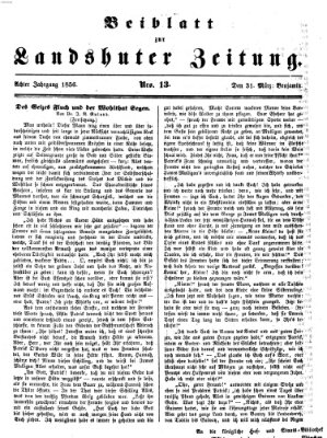 Landshuter Zeitung Montag 31. März 1856