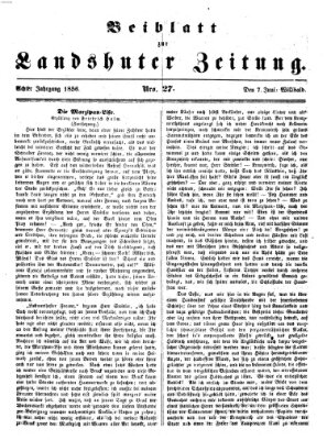 Landshuter Zeitung Samstag 7. Juni 1856