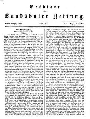 Landshuter Zeitung Montag 4. August 1856