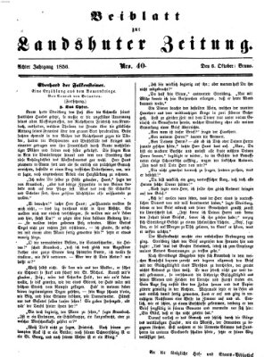 Landshuter Zeitung Montag 6. Oktober 1856