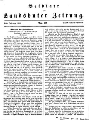 Landshuter Zeitung Montag 20. Oktober 1856