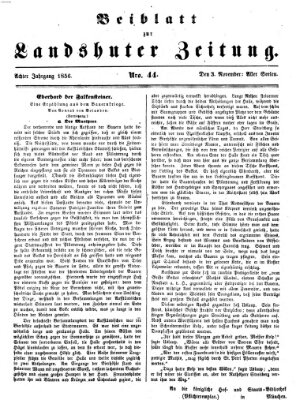 Landshuter Zeitung Montag 3. November 1856