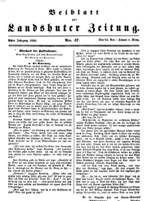 Landshuter Zeitung Montag 24. November 1856