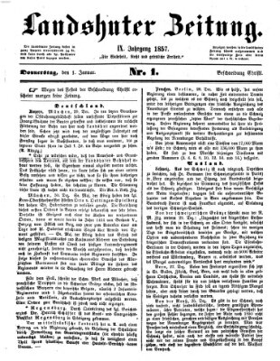 Landshuter Zeitung Donnerstag 1. Januar 1857