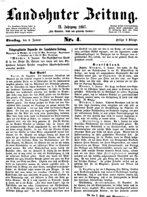 Landshuter Zeitung Dienstag 6. Januar 1857