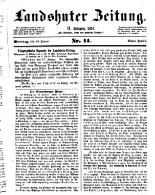 Landshuter Zeitung Sonntag 18. Januar 1857