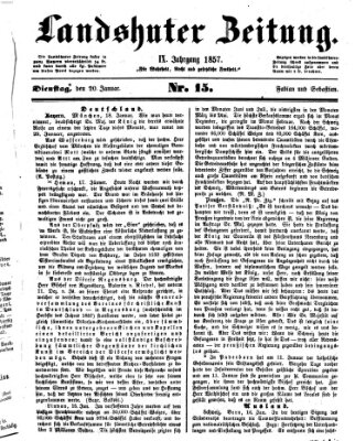 Landshuter Zeitung Dienstag 20. Januar 1857