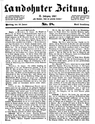 Landshuter Zeitung Freitag 23. Januar 1857