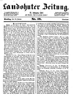 Landshuter Zeitung Samstag 24. Januar 1857