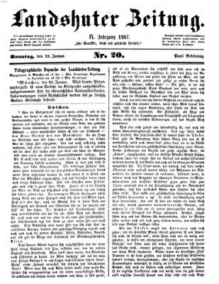 Landshuter Zeitung Sonntag 25. Januar 1857