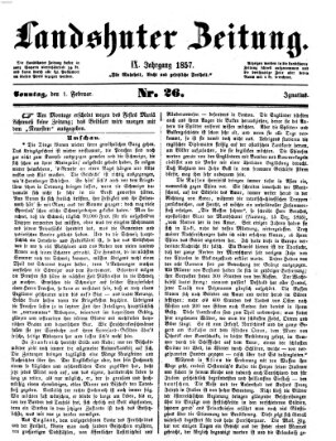 Landshuter Zeitung Sonntag 1. Februar 1857