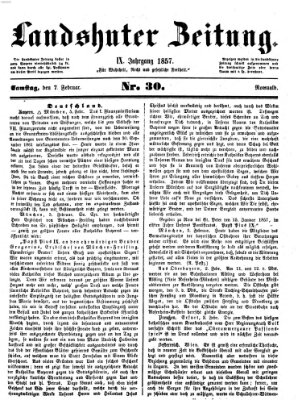 Landshuter Zeitung Samstag 7. Februar 1857