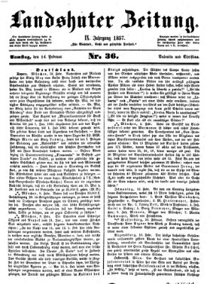 Landshuter Zeitung Samstag 14. Februar 1857