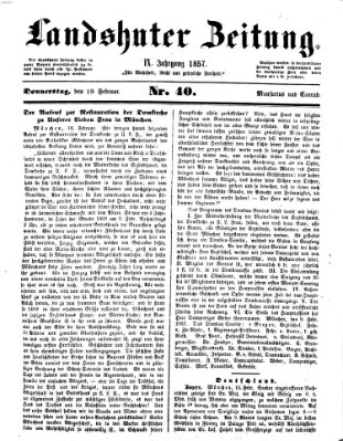 Landshuter Zeitung Donnerstag 19. Februar 1857