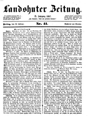 Landshuter Zeitung Freitag 20. Februar 1857