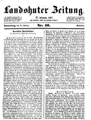 Landshuter Zeitung Donnerstag 26. Februar 1857