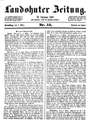 Landshuter Zeitung Samstag 7. März 1857