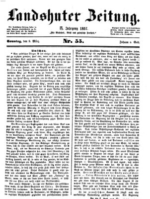 Landshuter Zeitung Sonntag 8. März 1857