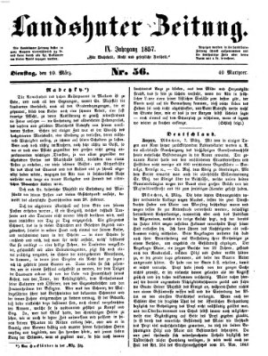 Landshuter Zeitung Dienstag 10. März 1857