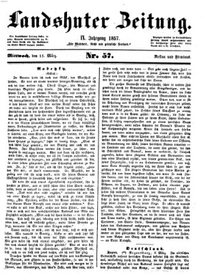 Landshuter Zeitung Mittwoch 11. März 1857