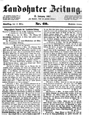 Landshuter Zeitung Samstag 14. März 1857