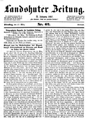 Landshuter Zeitung Dienstag 17. März 1857