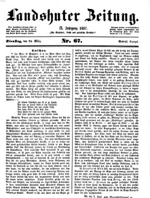 Landshuter Zeitung Dienstag 24. März 1857