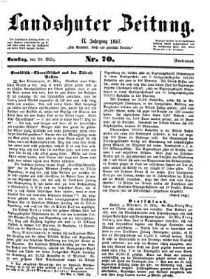 Landshuter Zeitung Samstag 28. März 1857