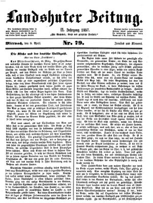 Landshuter Zeitung Mittwoch 8. April 1857