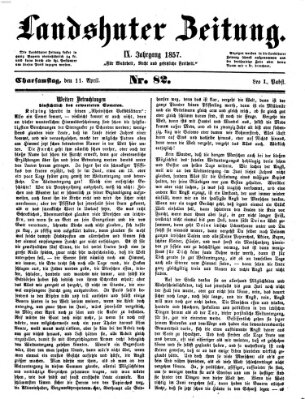 Landshuter Zeitung Samstag 11. April 1857